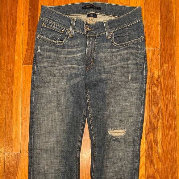 Levi's 542 Tilted Flare Women's Jeans Size 8 Medium Distressed - Picture 3 of 11